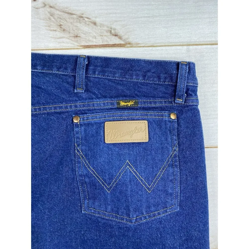 Wrangler 13mwzxs Jeans 54x32 Cowboy Cut Dark Wash Western Ranch Rodeo Work Y2K